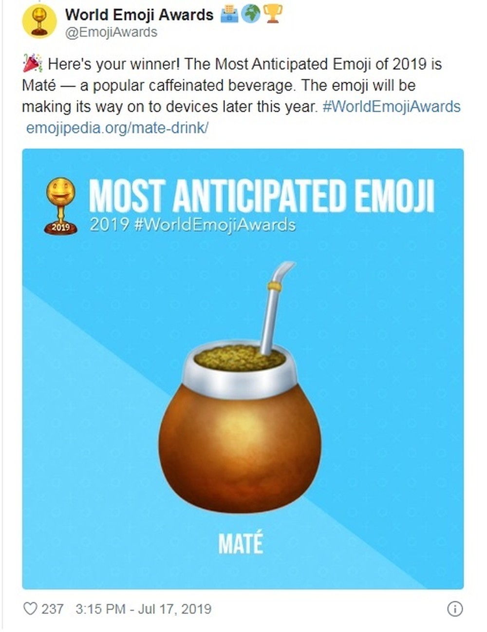 Imagem fica na parte das comidas e bebidas. Também é possível fazer busca por mate ou chimarrão. Já é possível usar o emoji de mate no WhatsApp! Basta atualizar o aplicativo […]