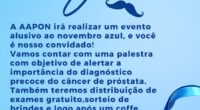 Acontece nesta quarta-feira 27, o evento alusivo ao novembro azul, realizado pela Associação de Apoio ao Paciente Oncológico (AAPON). O evento vai acontecer no Clube 3 de Julho, a partir […]